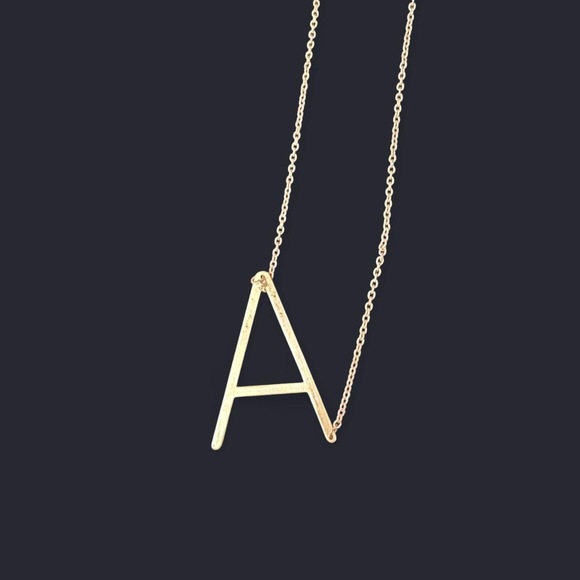Other Jewelry - Monogram Sideway Letter “A” Gold necklace